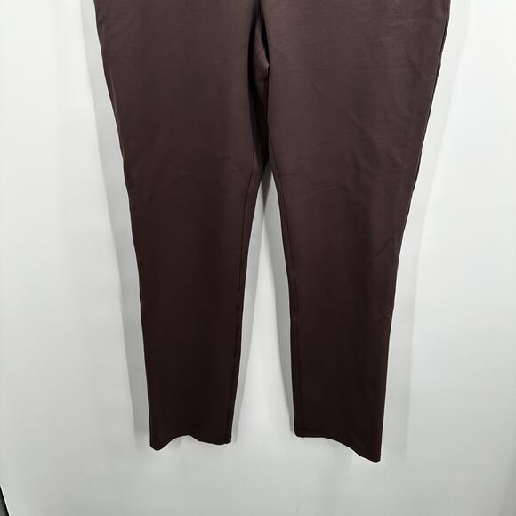 Quince Ponte Pants Womens XL Brown Ultra-Stretch Straight Leg Comfort Workwear - Picture 3 of 16
